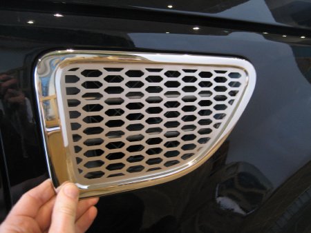 Chrome Mesh Side Vent Covers - Click Image to Close